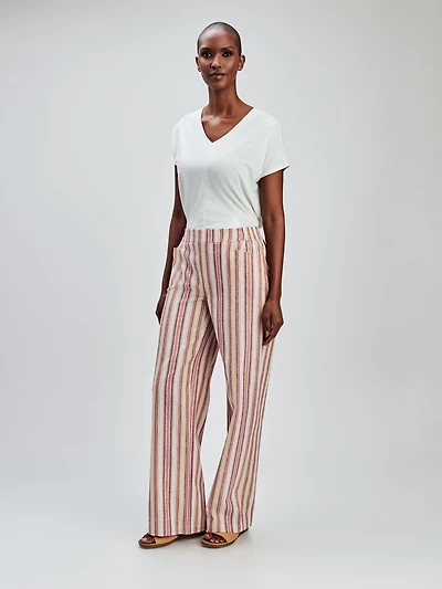 Flared casual pull-on pant