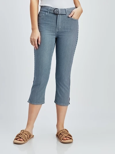 Capri droit en denim