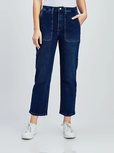 Capri droit en denim