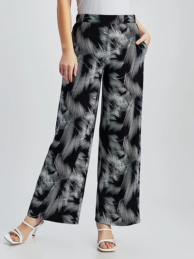 Pantalon large décontracté à enfiler