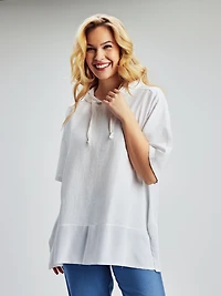 3/4-sleeve loose blouse