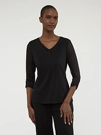 3/4-sleeve fitted t-shirt