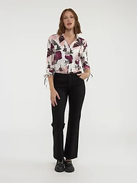 Blouse à manches 3/4 avec boutons
