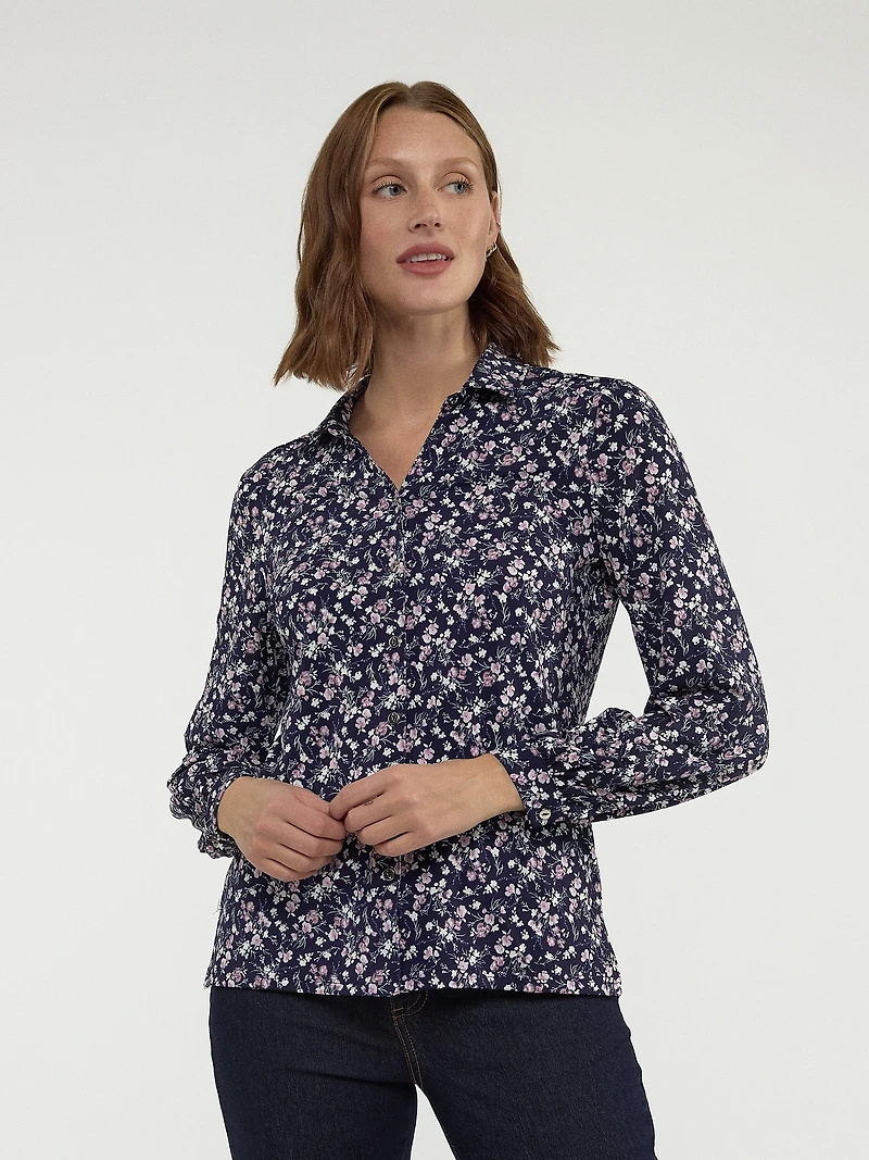 Blouse à manches 3/4 avec boutons