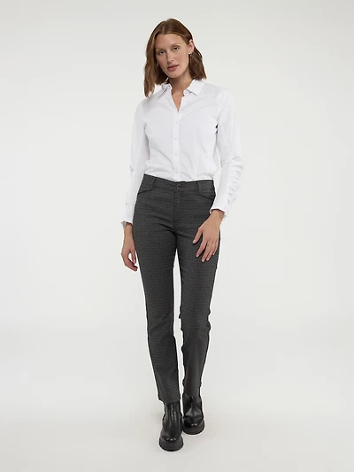 Long-sleeve tunic with buttons