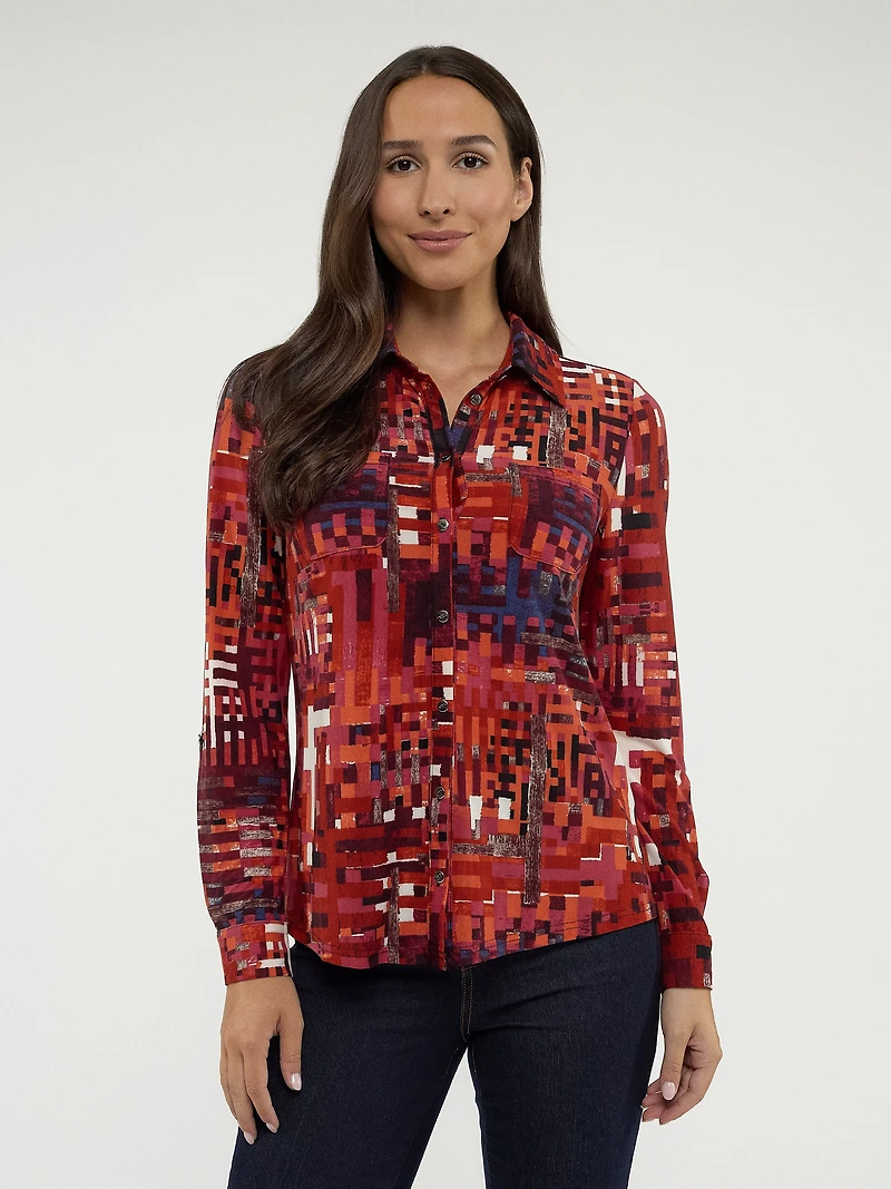 Blouse à manches longues avec boutons