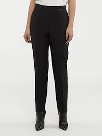 Straight semi-fitted pull-on dress pant