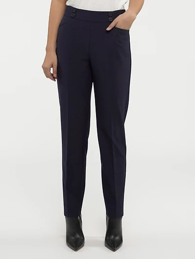 Pantalon habillé droit à enfiler