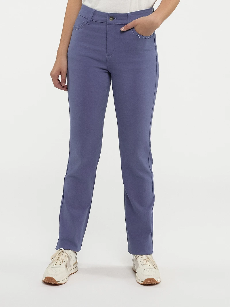 Jean droit à taille haute