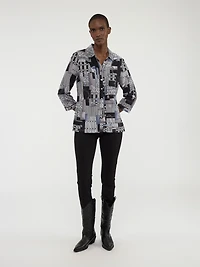 Blouse à manches 3/4 avec boutons