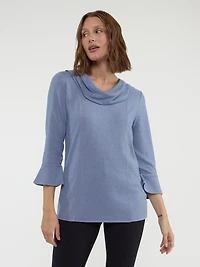 3/4-sleeve semi-fitted tunic