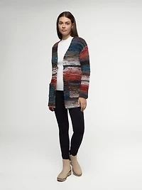 Cardigan en tricot ouvert à manches longues