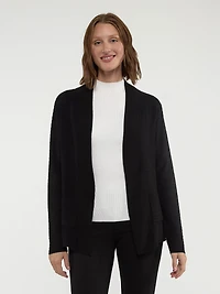 Cardigan en tricot ouvert à manches longues