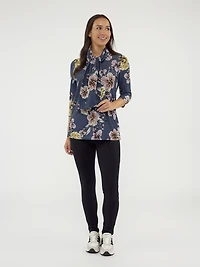 3/4-sleeve semi-fitted tunic