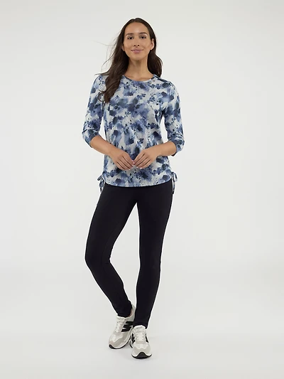 3/4-sleeve semi-fitted tunic
