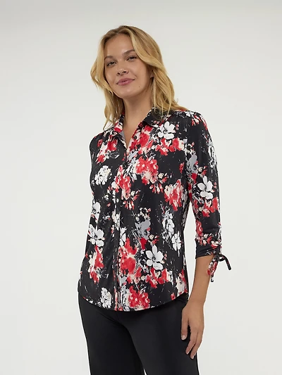 Blouse à manches 3/4 avec boutons