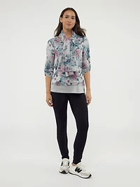 3/4-sleeve semi-fitted fooler tunic