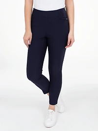 Straight semi-fitted ankle pant