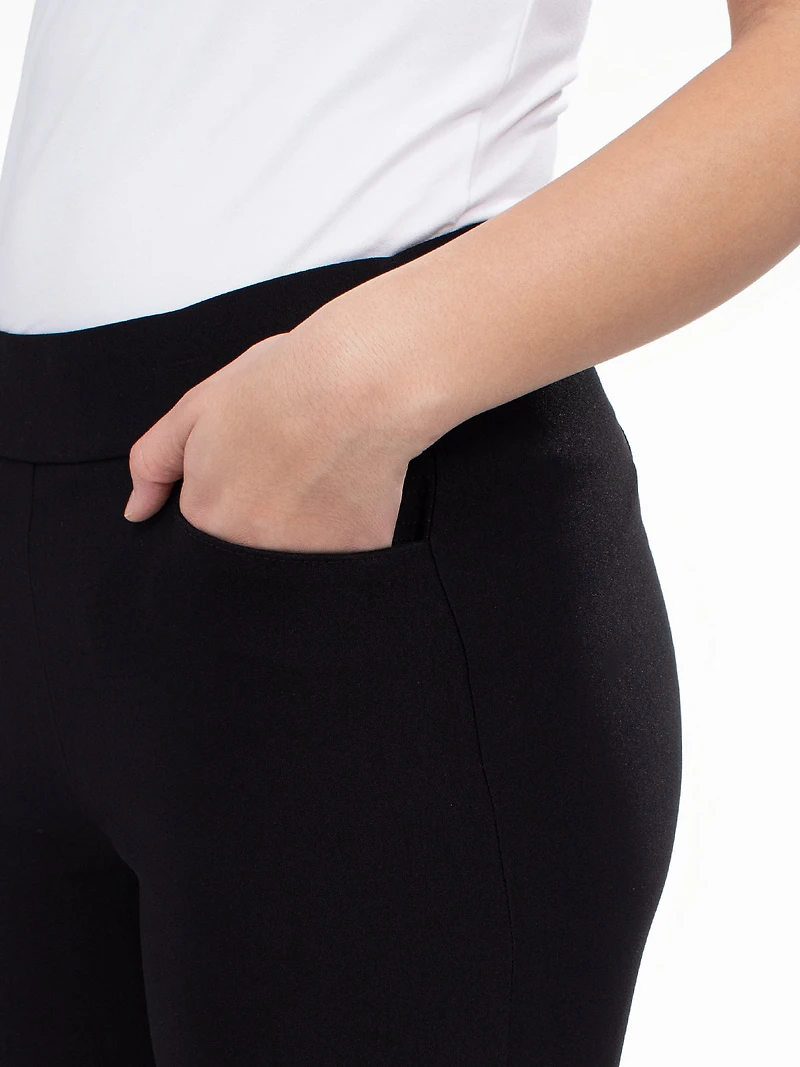 Narrow fitted pull-on capri