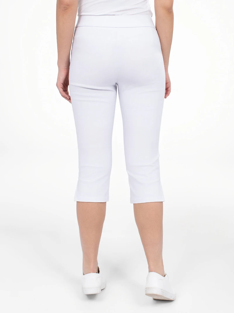 Narrow fitted pull-on capri