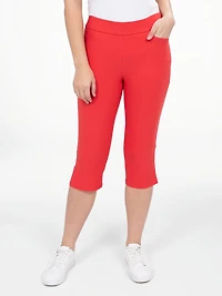 Narrow fitted pull-on capri