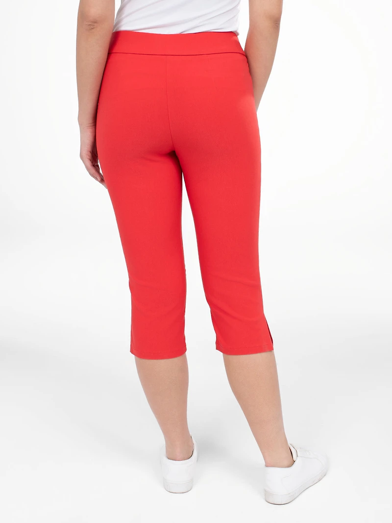 Narrow fitted pull-on capri