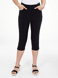 Skinny fitted pull-on capri