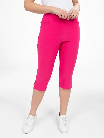 Narrow fitted pull-on capri