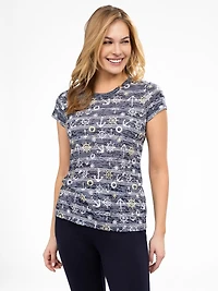 Short-sleeve semi-fitted t-shirt