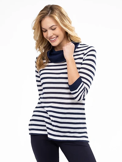 3/4-sleeve semi-fitted tunic