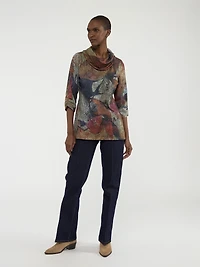 3/4-sleeve semi-fitted t-shirt