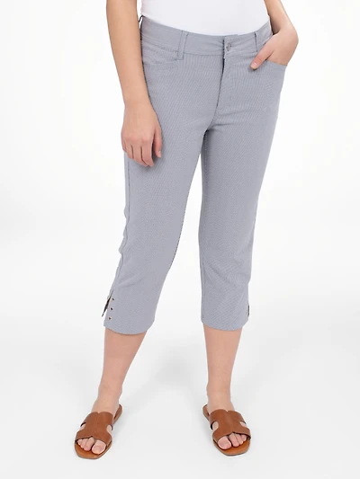 Narrow semi-fitted capri