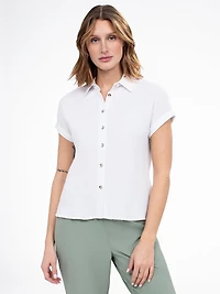 Blouse à manches courtes avec boutons