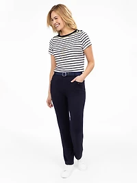 Straight casual pull-on pant