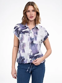 Blouse à manches courtes avec boutons