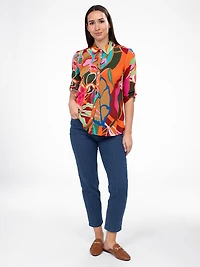 Blouse à manches 3/4 avec boutons