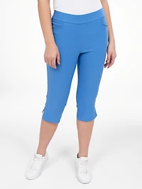 Narrow fitted pull-on capri