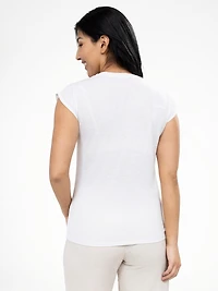Short-sleeve semi-fitted t-shirt