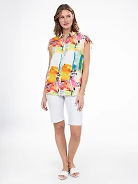 Blouse sans manches avec boutons