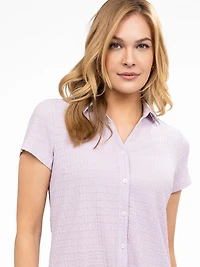 Blouse à manches courtes avec boutons