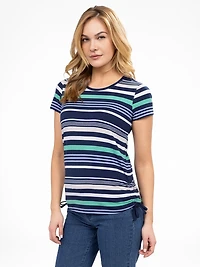 Short-sleeve semi-fitted t-shirt