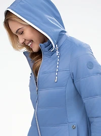 Short semi-fitted coat