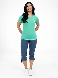 Short-sleeve semi-fitted t-shirt