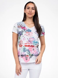 Short-sleeve semi-fitted t-shirt