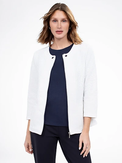 Veste en tricot à manches 3/4