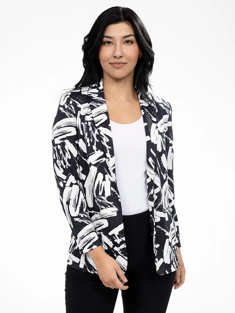 Long-sleeve semi-fitted knit vest