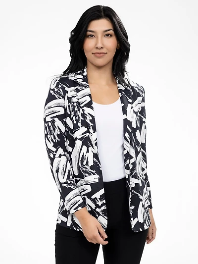 Long-sleeve semi-fitted knit vest
