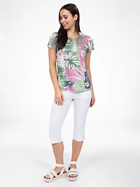 Short-sleeve semi-fitted t-shirt