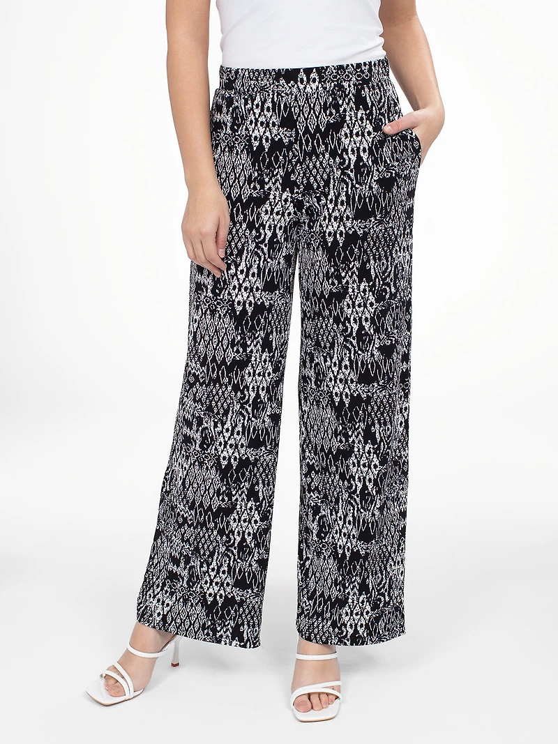 Pantalon évasé décontracté à enfiler