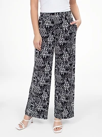 Pantalon évasé décontracté à enfiler